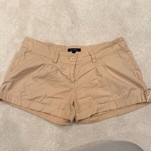 Zinga Beige Classic Cotton Bermuda Shorts
